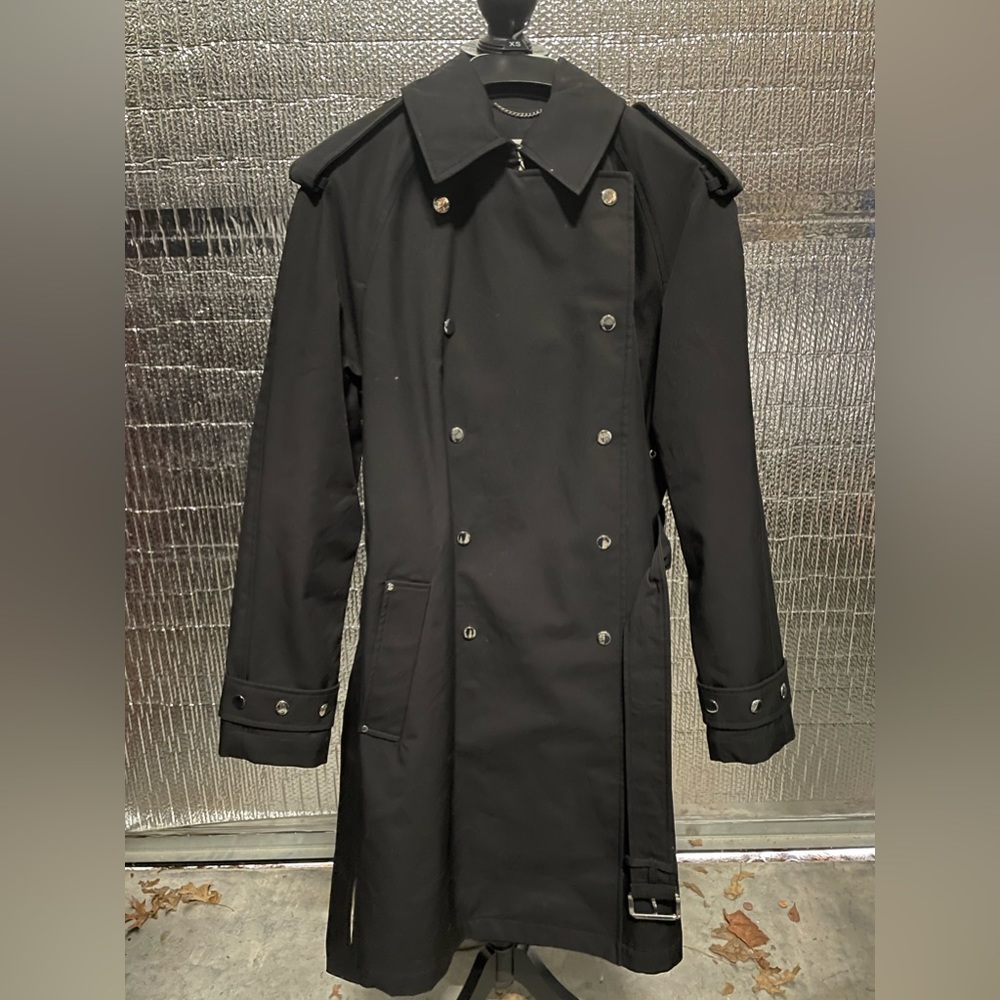 MICHAEL KORS XS WOMENS BLACK BUTTON DOWN COAT